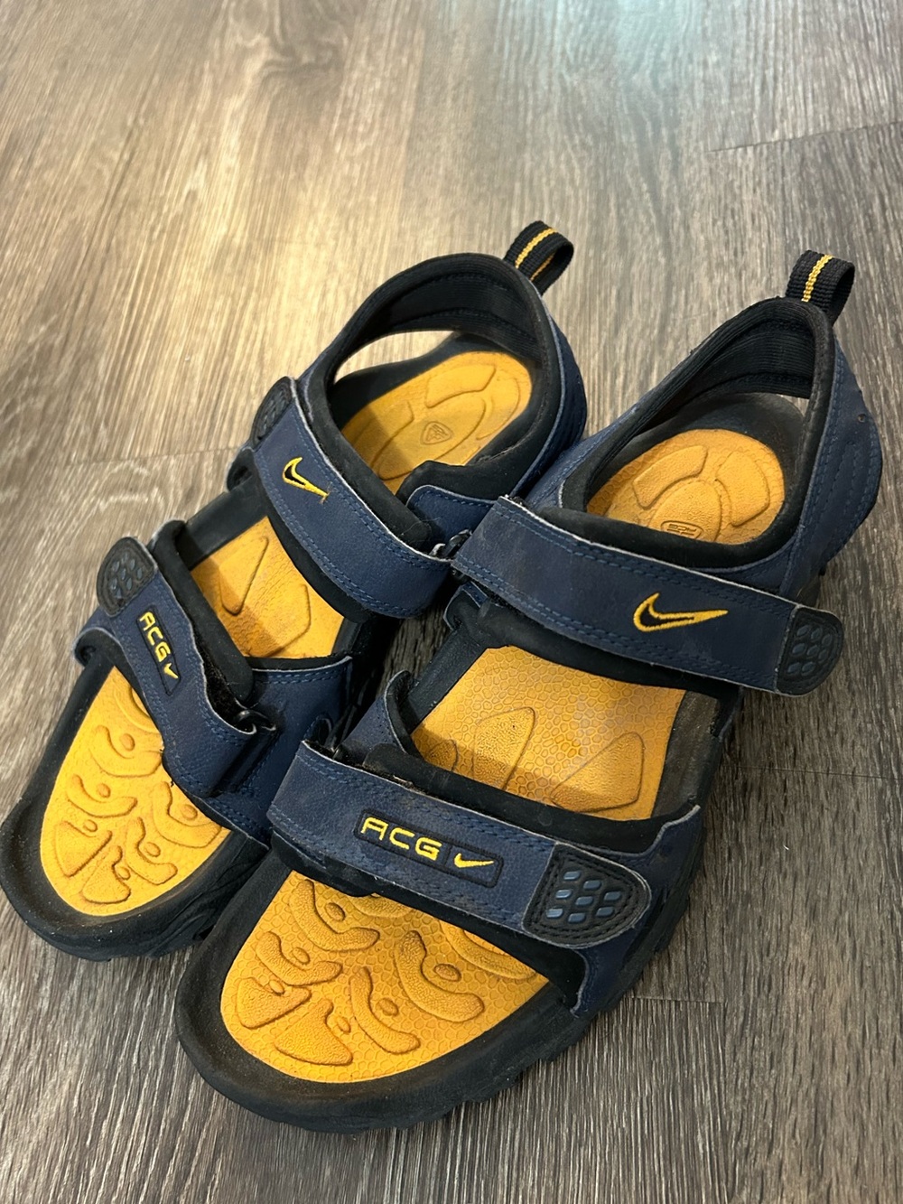Nike Navy ACG Hook-and-Loop Outdoor Sandals Mens Size 10